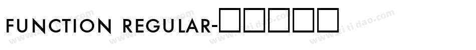 function regular字体转换